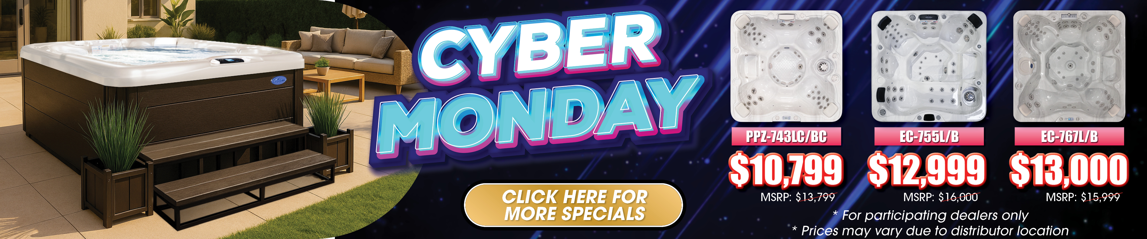 Calspas hot tub being used in a family setting - Bridge Port